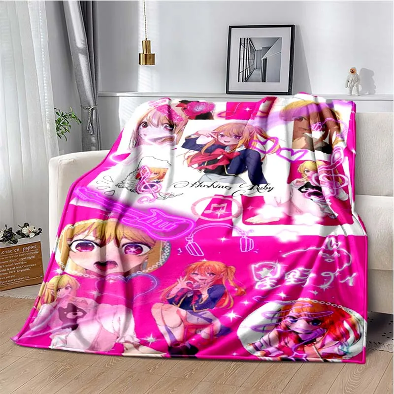 Oshi No Ko Anime Throw Blanket Kawaii Girls Hoshino Soft Flannel Warm Blanket for Bed Sofa 17 - Oshi No Ko Shop