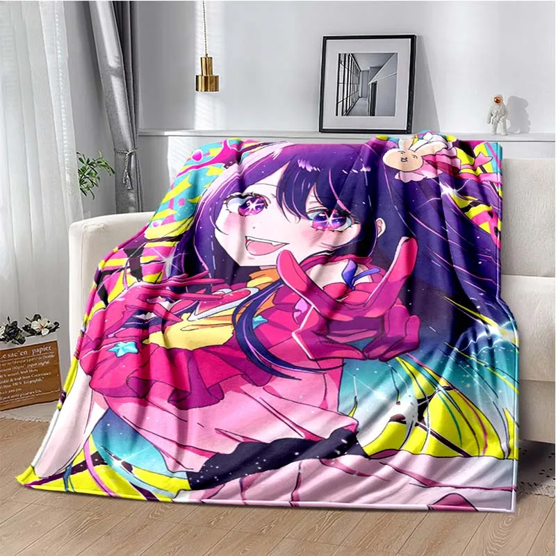 Oshi No Ko Anime Throw Blanket Kawaii Girls Hoshino Soft Flannel Warm Blanket for Bed Sofa 9 - Oshi No Ko Shop