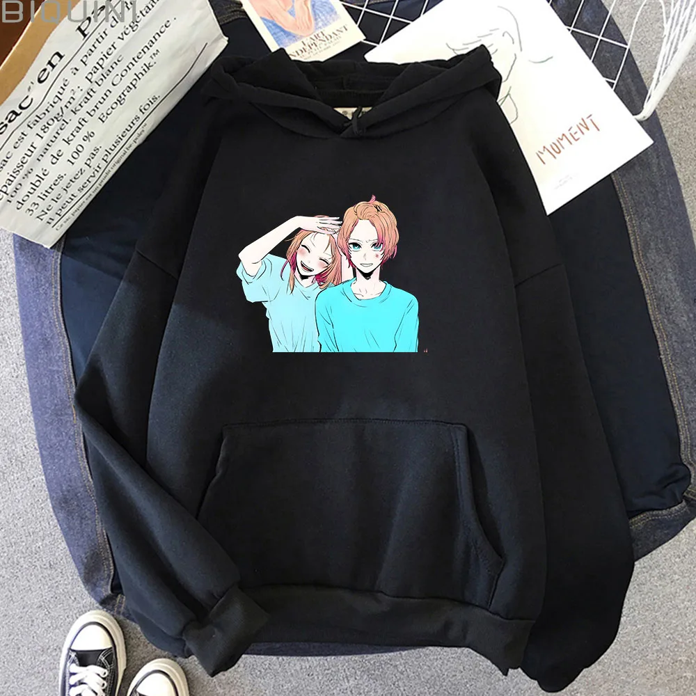 Oshi No Ko Women Hoodie Sweatshirts Cute Cartoon Print Loose Korean Version Tops Long sleeved Hoodies - Oshi No Ko Shop