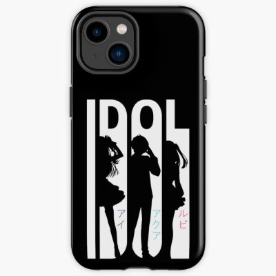 Oshi No Ko Idol Anime Characters Cool Typography Design - Black Iphone Case Official Oshi No Ko Merch