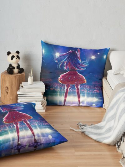 4K Oshi No Ko Throw Pillow Official Oshi No Ko Merch