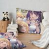 Oshi No Ko, Hoshino Ai, Hoshino Ruby, Hoshino Aquamarine, Heart Gesture, Potted Plant, Mother And Daughter, Mother And Son, Sitting On Couch Throw Pillow Official Oshi No Ko Merch