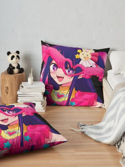 Ai Hoshino - Oshi No Ko Throw Pillow Official Oshi No Ko Merch