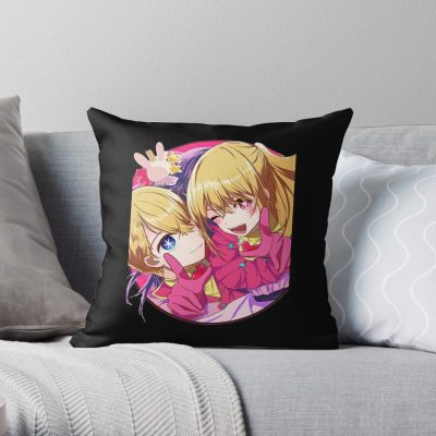 Aqua And Ruby - Oshi No Ko Throw Pillow Official Oshi No Ko Merch