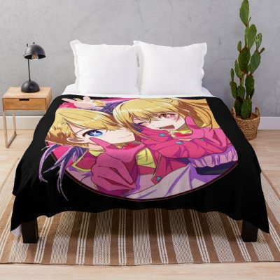 Aqua And Ruby - Oshi No Ko Throw Blanket Official Oshi No Ko Merch